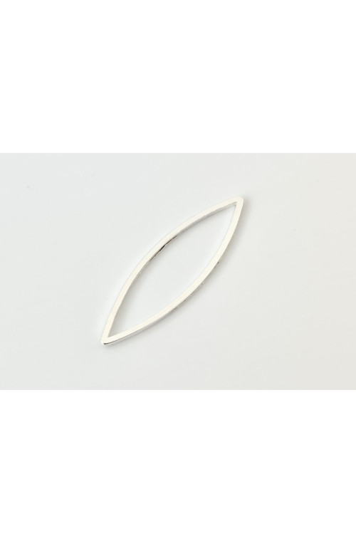 Navettes évidées dorées 27x8x1mm finition:Argent 10 microns