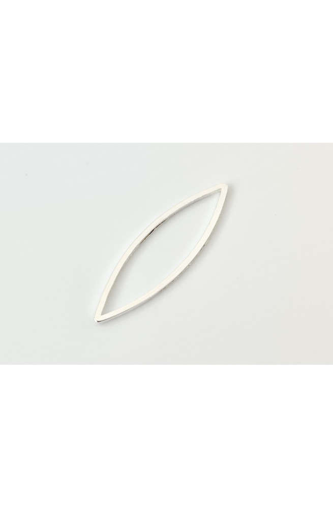 Navettes évidées dorées 27x8x1mm finition:Argent 10 microns