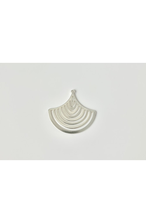 Pendentif éventail élégant doré finition:Argent 10 microns