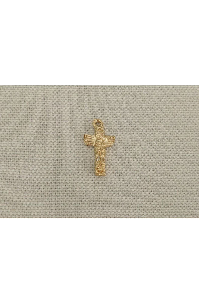Croix totem finition:Dore or fin 24 carats