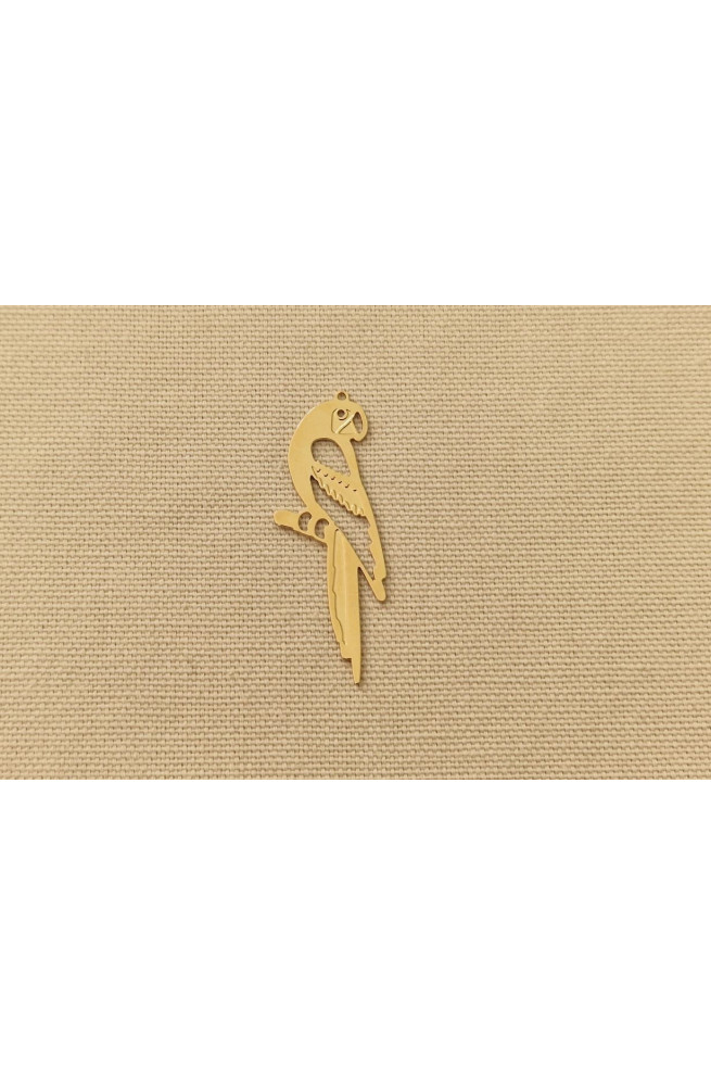 Perroquet sur branche finition:Dore or fin 24 carats