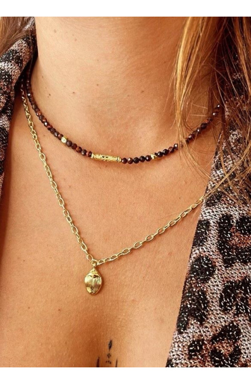 Pendentif scarabée finition:Dore or fin 24 carats