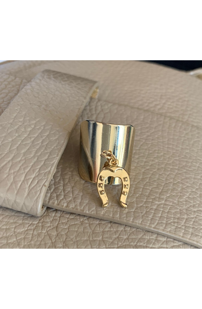 Bague anneau 20 mm finition:Dore or fin 24 carats