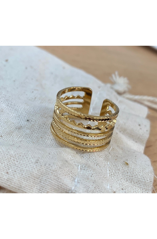 Bague 5 fils sofia finition:Dore or fin 24 carats