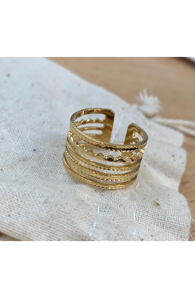 Bague 5 fils sofia finition:Dore or fin 24 carats