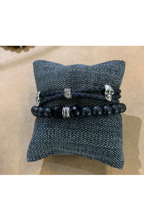 Perle striée n°22 finition:Argent 10 microns