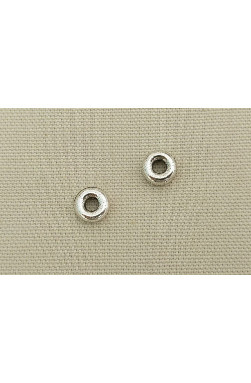 Perle donut finition:Argent 10 microns