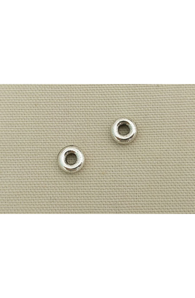Perle donut finition:Argent 10 microns