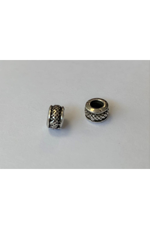 Perle n°17 perchlo finition:Argent antique 10 microns