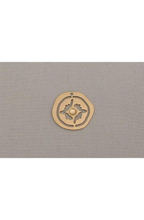 Pendentif rose des vents avec cabochon 3 mm finition:Dore or fin 24 carats