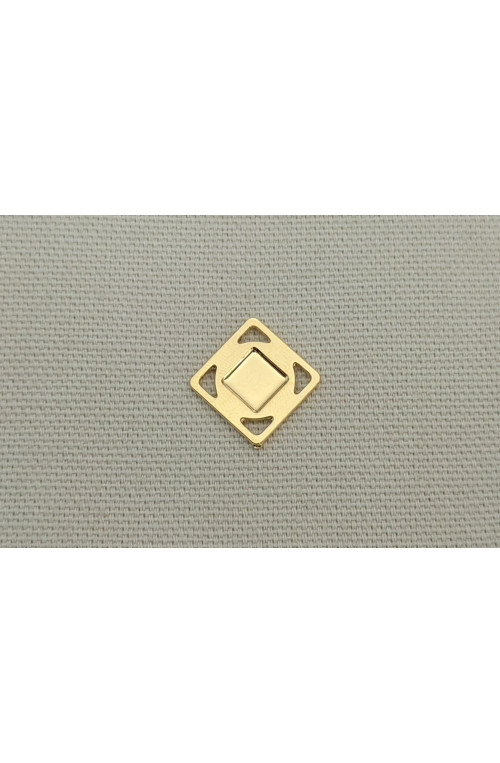 Pendentif losange pour cabochon 6x6 mm finition:Dore or fin 24 carats