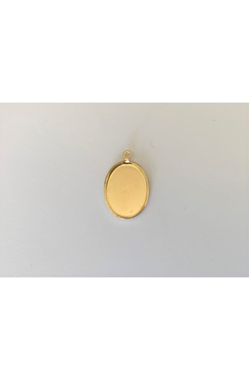 Pendentif porte cabochon 10x14 finition:Dore or fin 24 carats
