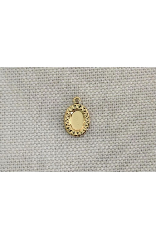 Mini porte cabochon ovale finition:Dore or fin 24 carats