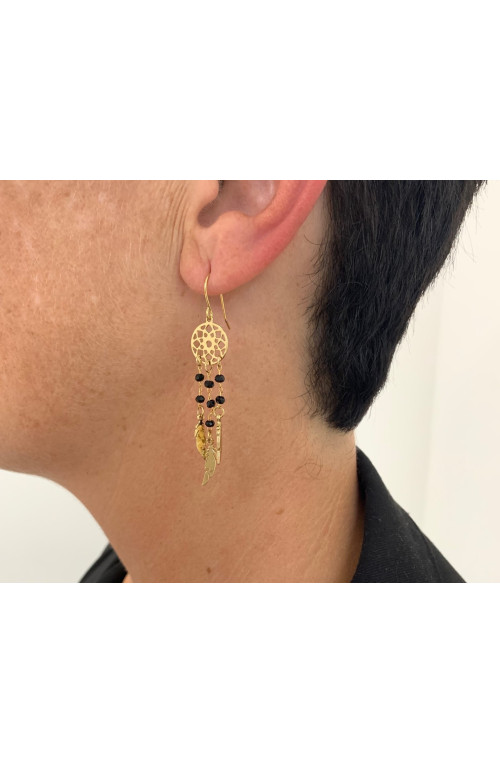 Bo attaches simples finition:Dore or fin 24 carats