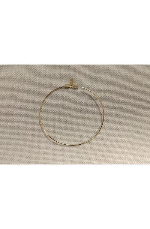 Base pour créoles diamètre 40 mm finition:Dore or fin 24 carats