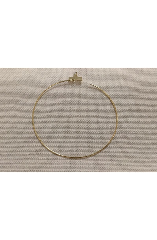 Base pour créole diamètre 55 mm finition:Dore or fin 24 carats