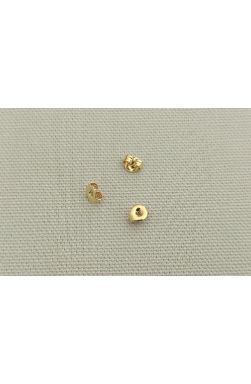 Arrière de boucle d'oreilles papillon finition:Dore or fin 24 carats