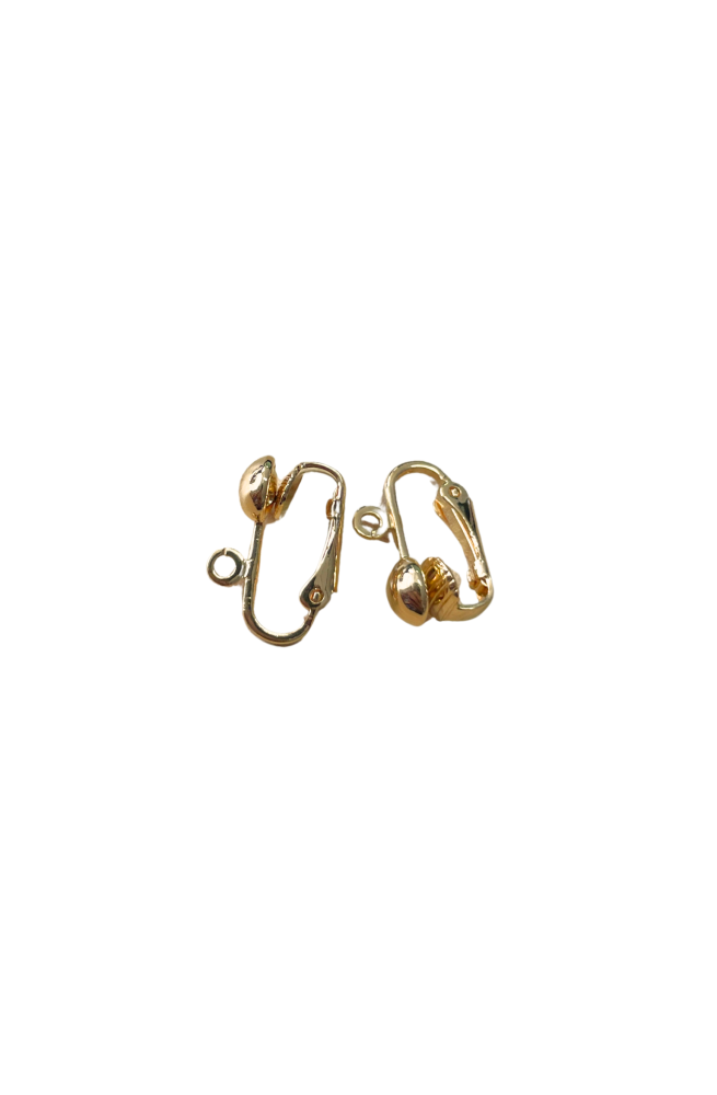 Base de boucles d'oreilles clip finition:Dore or fin 24 carats