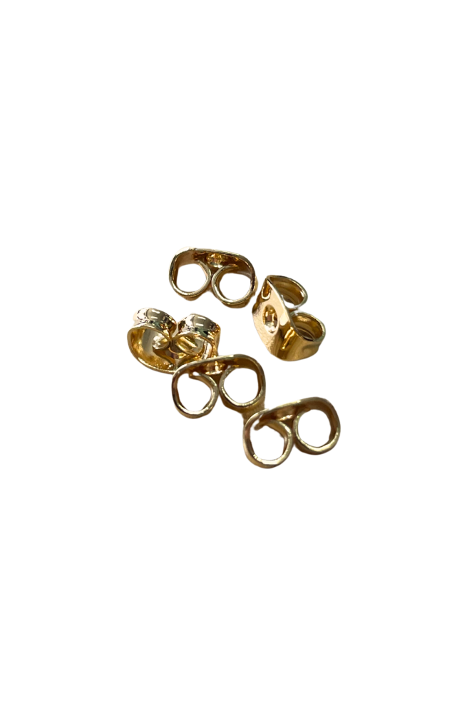 Arrières de boucles d'oreilles gm- papillons d'oreilles finition:Dore or fin 24 carats