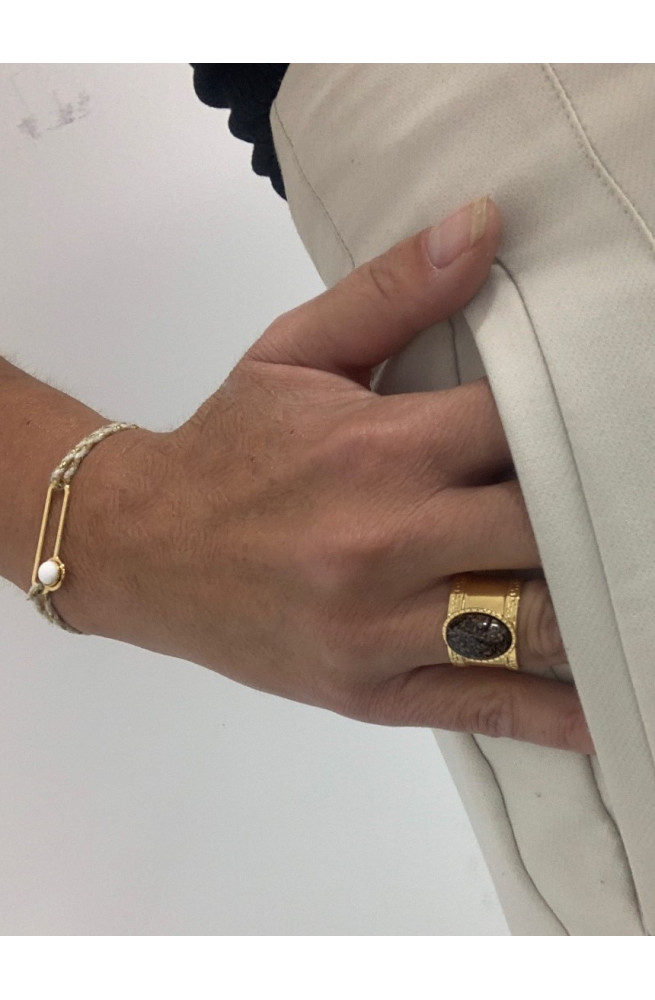 Bague adelaide finition:Dore or fin 24 carats