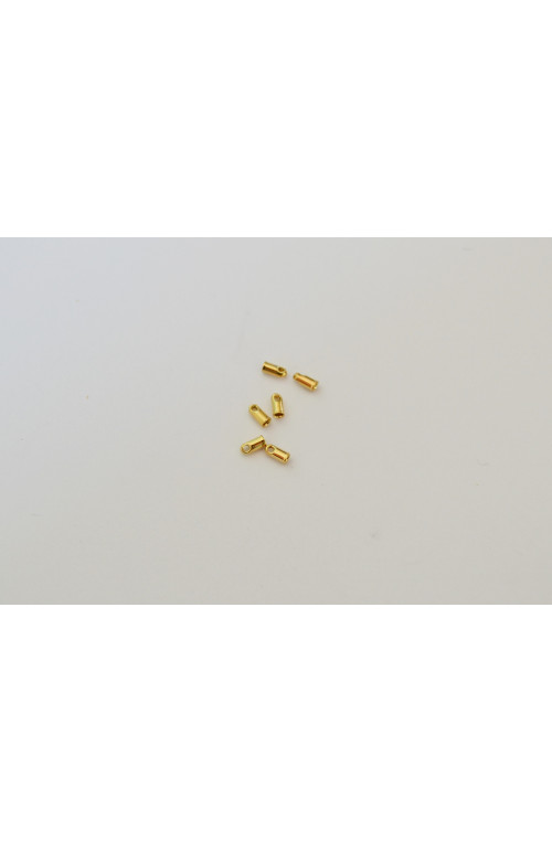 Embouts pour chaine boule ar finition:Dore or fin 24 carats