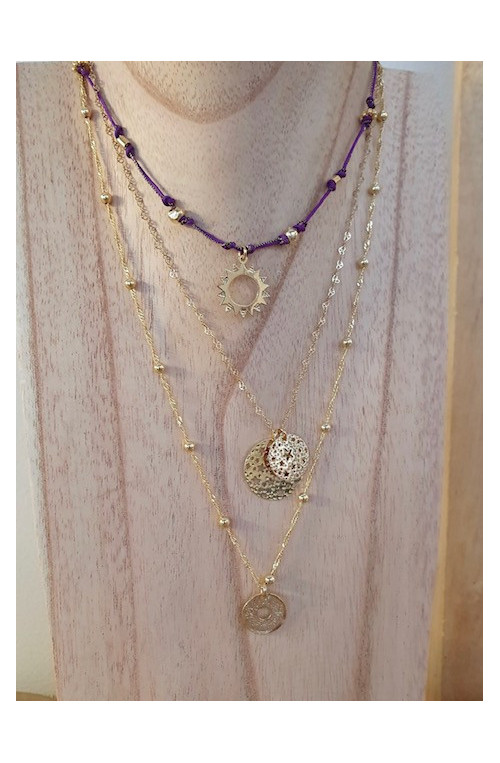 Chaîne torsadée décor boule finition:Doré or fin 24 carats cataphorèse 