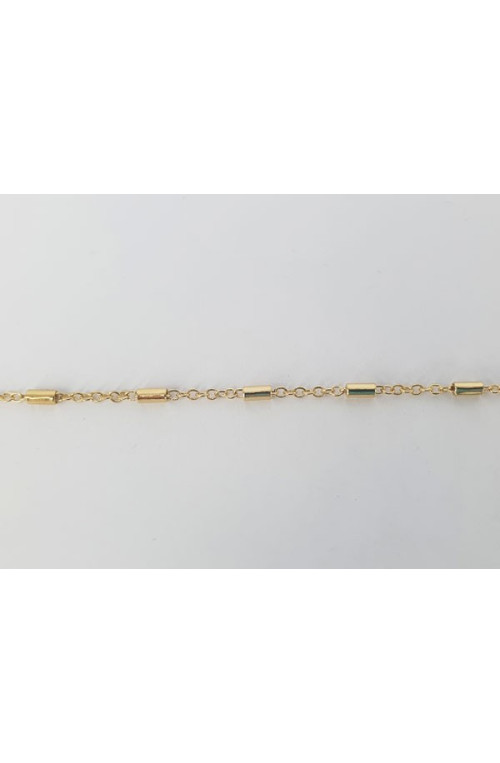 Chaine fine décor tubes finition:Dore or fin 24 carats