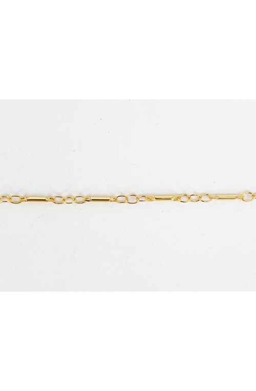 Chaîne fine décor tige finition:Doré or fin 24 carats cataphorèse 