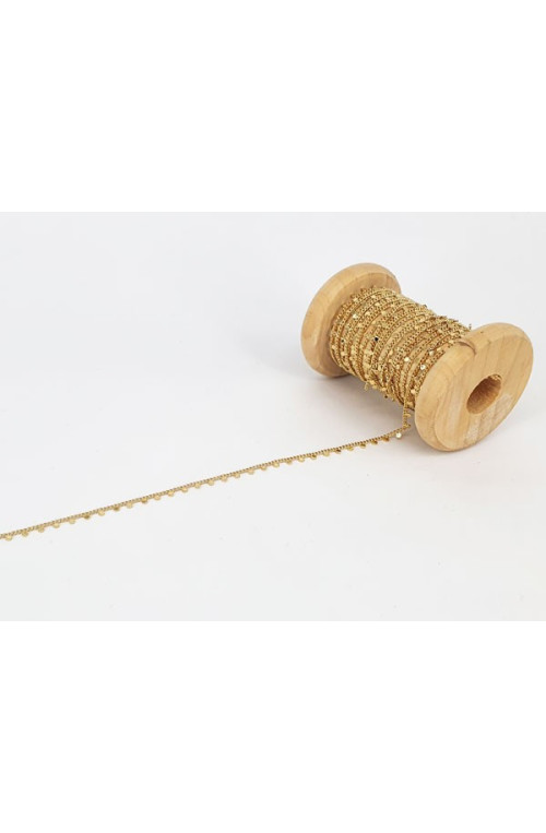 Chaine fine bohème avec pampilles finition:Dore or fin 24 carats