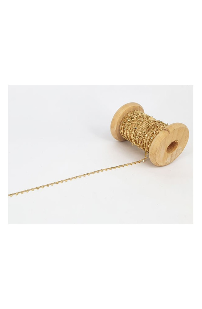 Chaine fine bohème avec pampilles finition:Dore or fin 24 carats