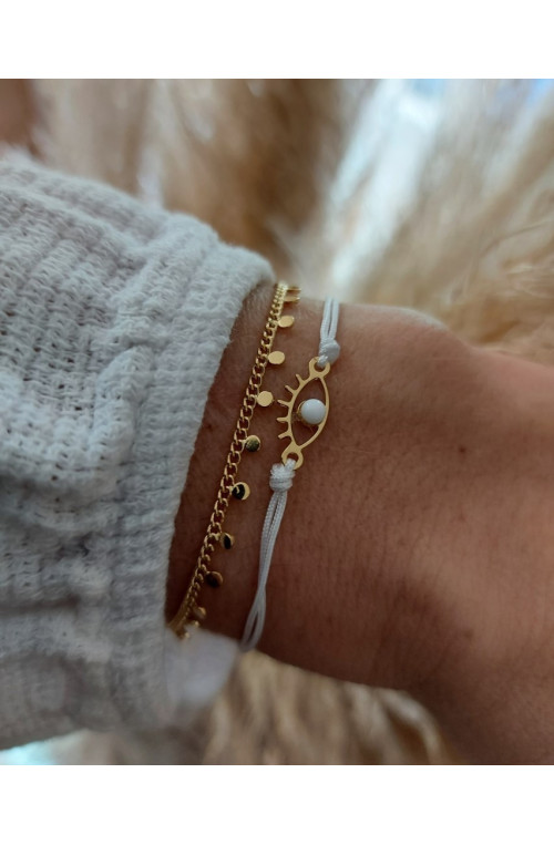 Chaine fine bohème avec pampilles finition:Dore or fin 24 carats