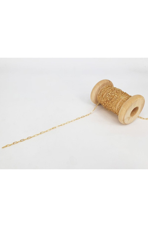 Chaîne mini trombones finition:Doré or fin 24 carats cataphorèse 