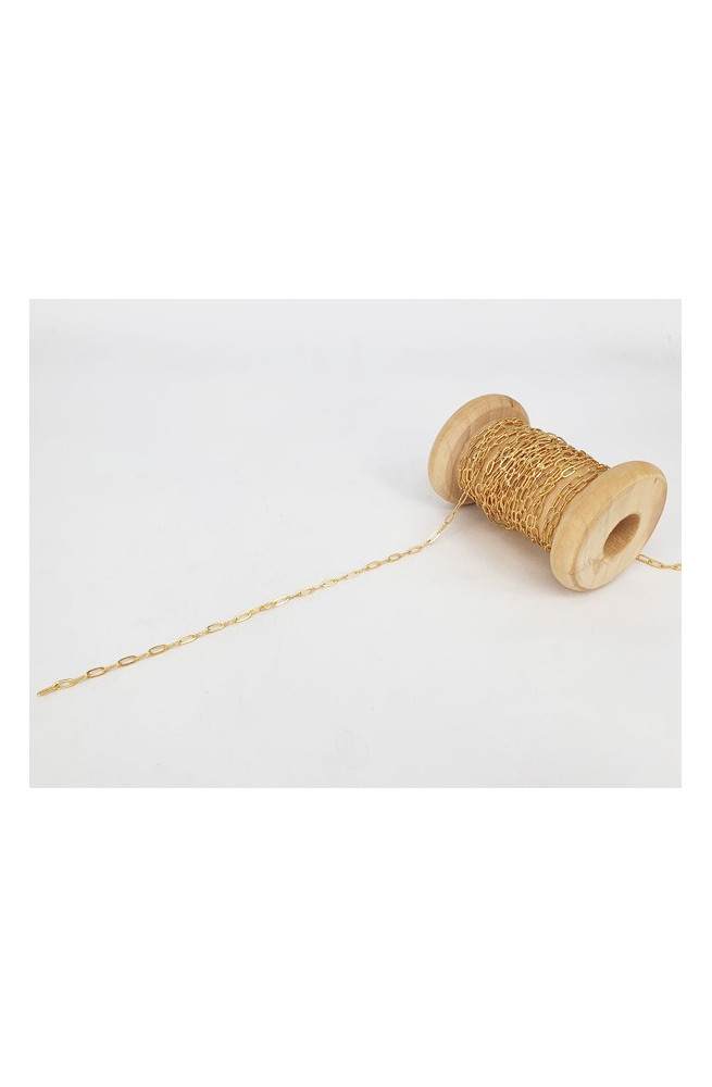 Chaîne mini trombones finition:Doré or fin 24 carats cataphorèse 