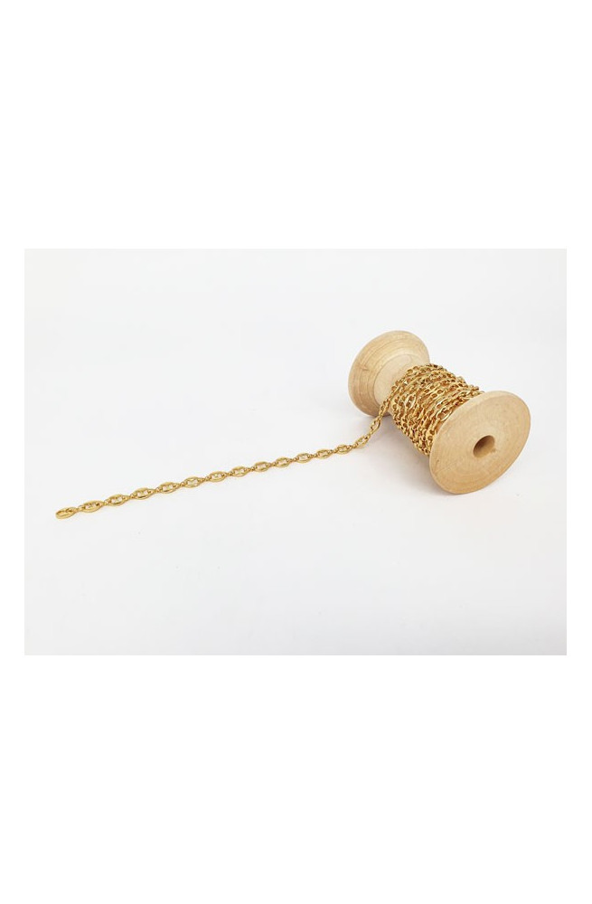 Chaîne maille grain de café finition:Doré or fin 24 carats cataphorèse 