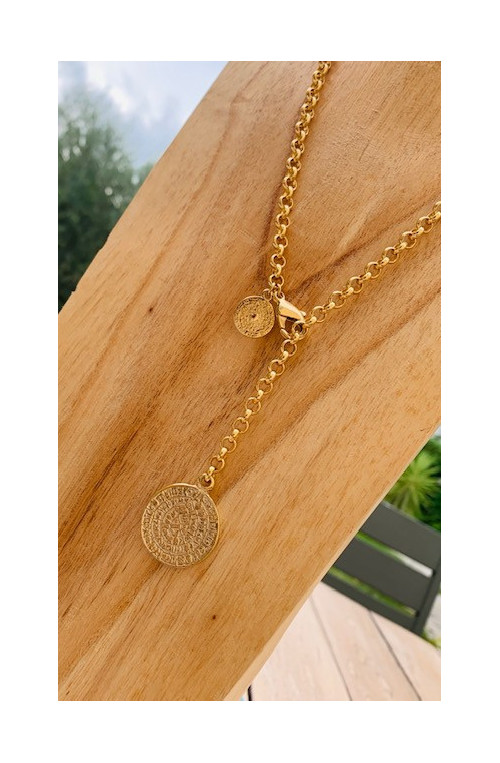 Chaîne maille ronde finition:Doré or fin 24 carats cataphorèse 