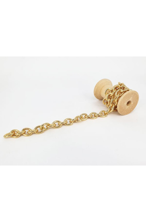 Chaîne maille ovale finition:Doré or fin 24 carats cataphorèse 