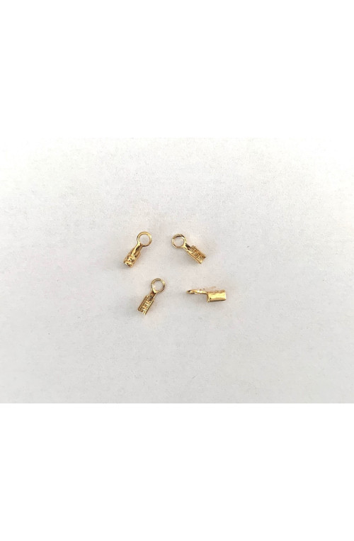 Embout pour chaîne et cordon épaisseur 1 mm max finition:Dore or fin 24 carats