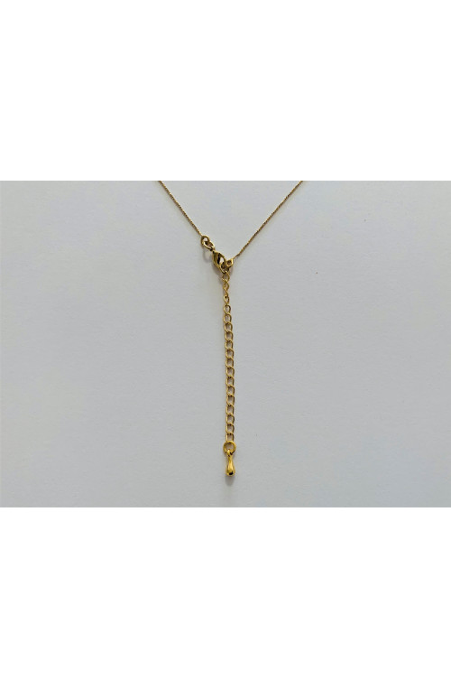 Pampille-embout pour chaine de rallonge finition:Dore or fin 24 carats