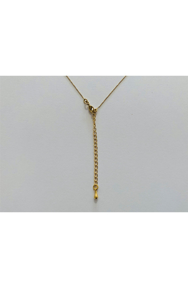 Pampille-embout pour chaine de rallonge finition:Dore or fin 24 carats