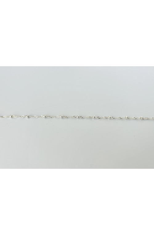 Chaîne torsadée décor rondelle dorée finition:Argent cataphorèse 