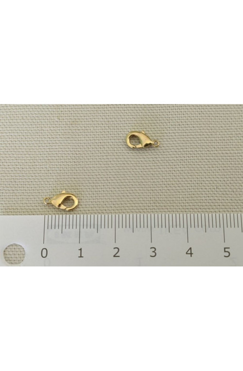 Fermoir mousqueton 9.5 mm finition:Dore or fin 24 carats
