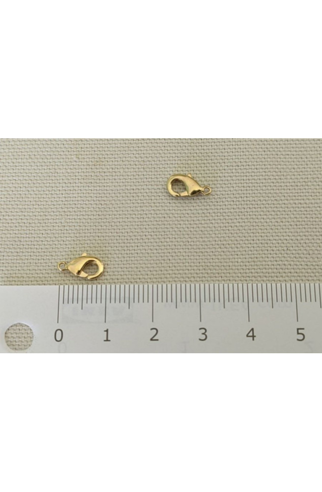 Fermoir mousqueton 9.5 mm finition:Dore or fin 24 carats