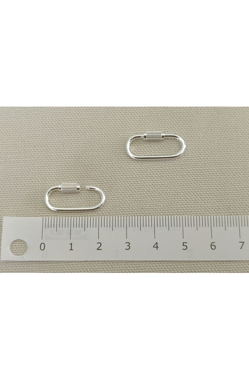 Mousqueton à visser finition:Argent 10 microns