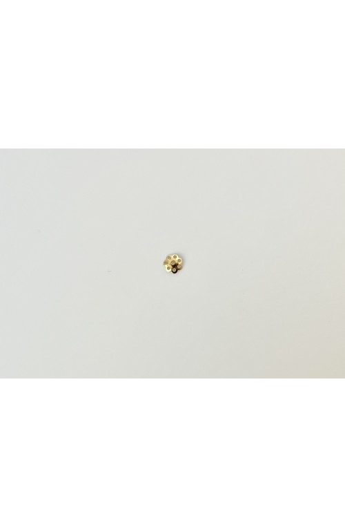 Calotte fleur 8 mm argenté finition:Dore or fin 24 carats