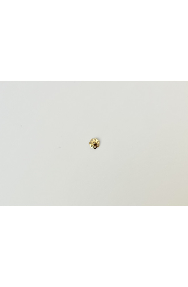 Calotte fleur 8 mm argenté finition:Dore or fin 24 carats