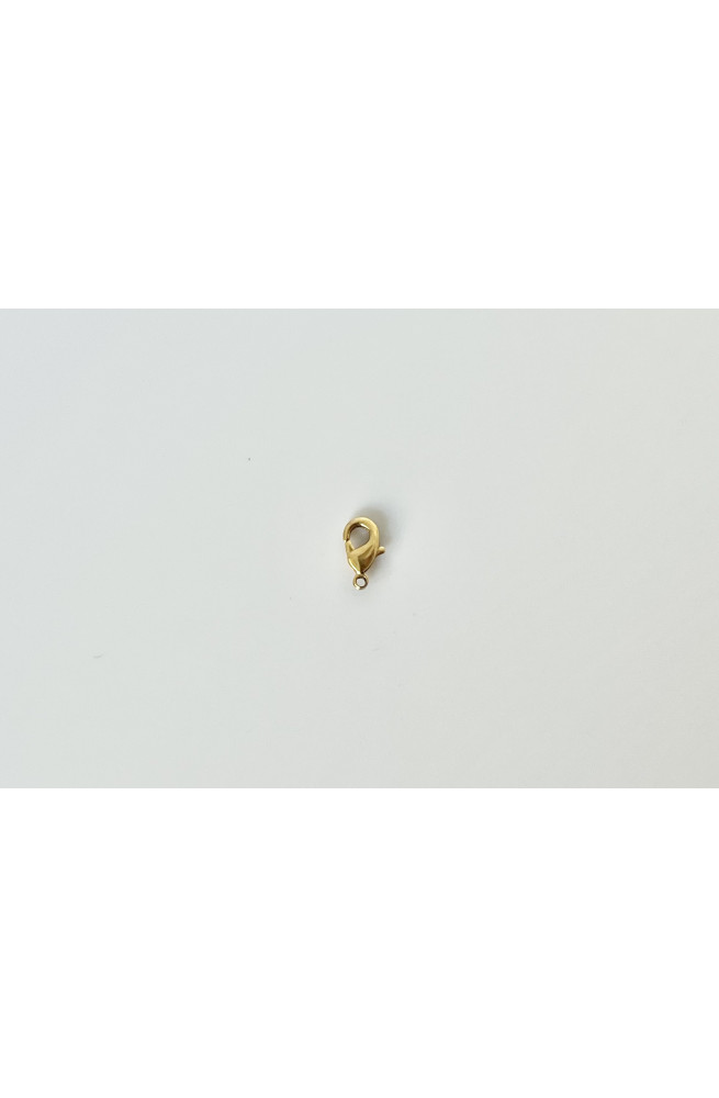 Mousqueton 10x5 mm finition:Dore or fin 24 carats