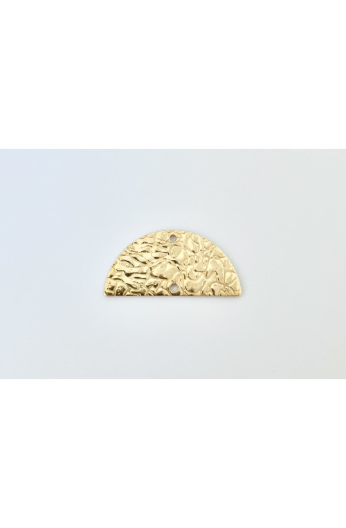 Demi-lune texturée 2 percages finition:Dore or fin 24 carats