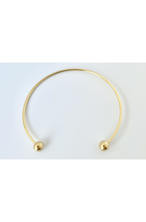 Jonc argenté 60mm finition:Dore or fin 24 carats