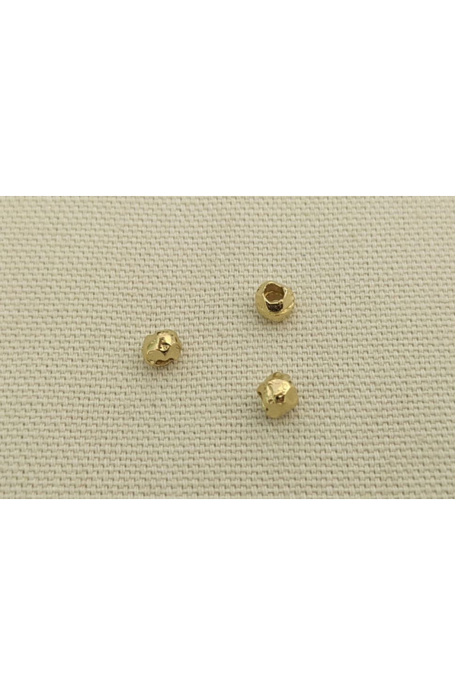 Perle pepite finition:Dore or fin 24 carats