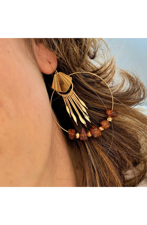 Perle pepite finition:Dore or fin 24 carats